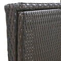 K&K 80'' Outdoor Wicker Chaise Lounge Chairs Set Of 2, Patio Rattan Reclining Chair Pull Out Side Table Adjustable Backrest Ergonomic Wave Design Pool Sunbathing Recliners, Dark Brown No Lounge Dark