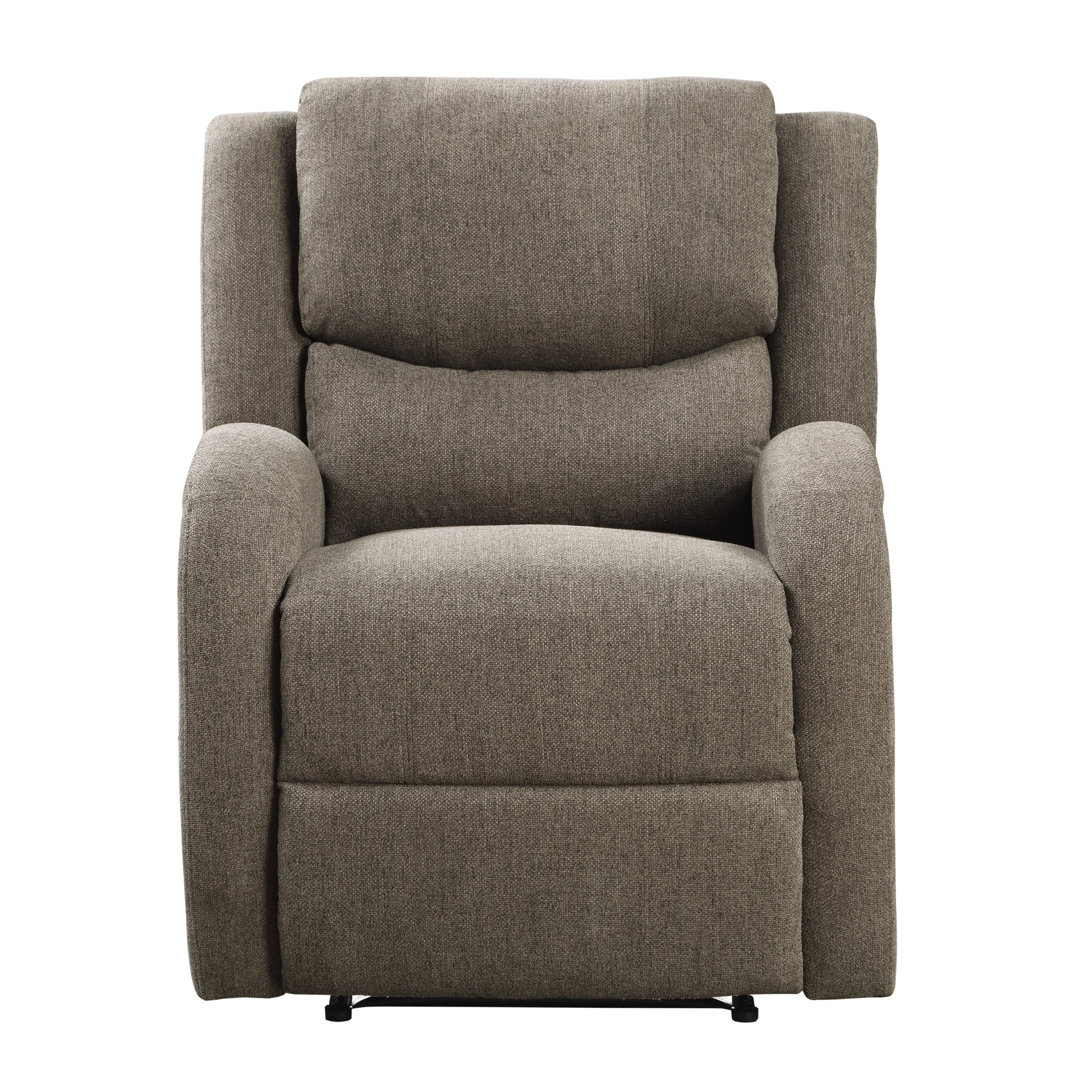 Modern Living Room Furniture 1Pc Power Reclining Chair Brown Chenille Upholstery Plush Seating Solid Wood Frame Brown Primary Living Space Modern Plywood,Solid Wood