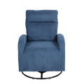 Jiada Upholstered Swivel Glider.Flannel Fabric.Rocking Chair For Nursery In Navy Blue.Modern Style One Left Bag Navy Blue Primary Living Space Foam Corduroy