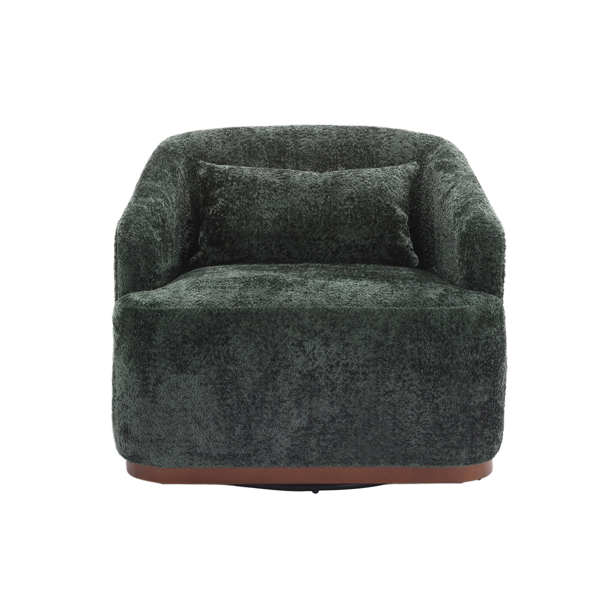 Coolmore Swivel Barrel Chair, Comfy Round Accent Sofa Chair For Living Room, 360 Degree Swivel Barrel Club Chair, Leisure Arm Chair For Nursery, Hotel, Bedroom, Office, Lounge Emerald Boucle Emerald Primary Living Space Foam Boucle