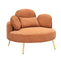 3206 Comfortable Seating Suitable For Small Apartment Bedroom Space Orange Corduroy 1 Seat