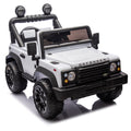 Licensed Land Rover Defender Volta 5008 24V Kids Ride On Car W Parents Control,2Wd,Four Wheel Suspension,Bluetooth,Mp3,Music,Adjustable Volume,Power Display,Led Lights,Speeds 1.86 3.11Mph For Kids 3 7 White Polypropylene