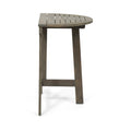 Westmont Half Round Bistro Table, Grey Grey Acacia Wood