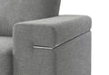 Gianna Light Gray Woven Fabric Arm Chair Light Gray Fabric