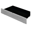 Queen Size Upholstered Platform Bed With Led Frame, With Twin Xl Size Trundle And 2 Drawers, Teddy Fleece, Gray Gray Fleece