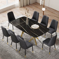 Large Modern Minimalist Rectangular Dining Table With 0.39 