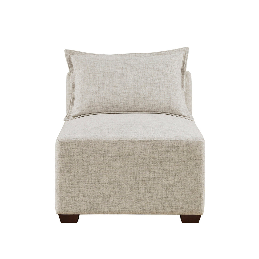 Modular Armless Chair Linen Polyester 1 Seat
