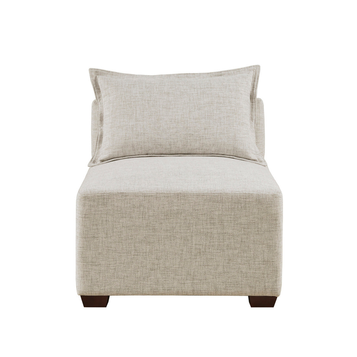 Modular Armless Chair Linen Polyester 1 Seat
