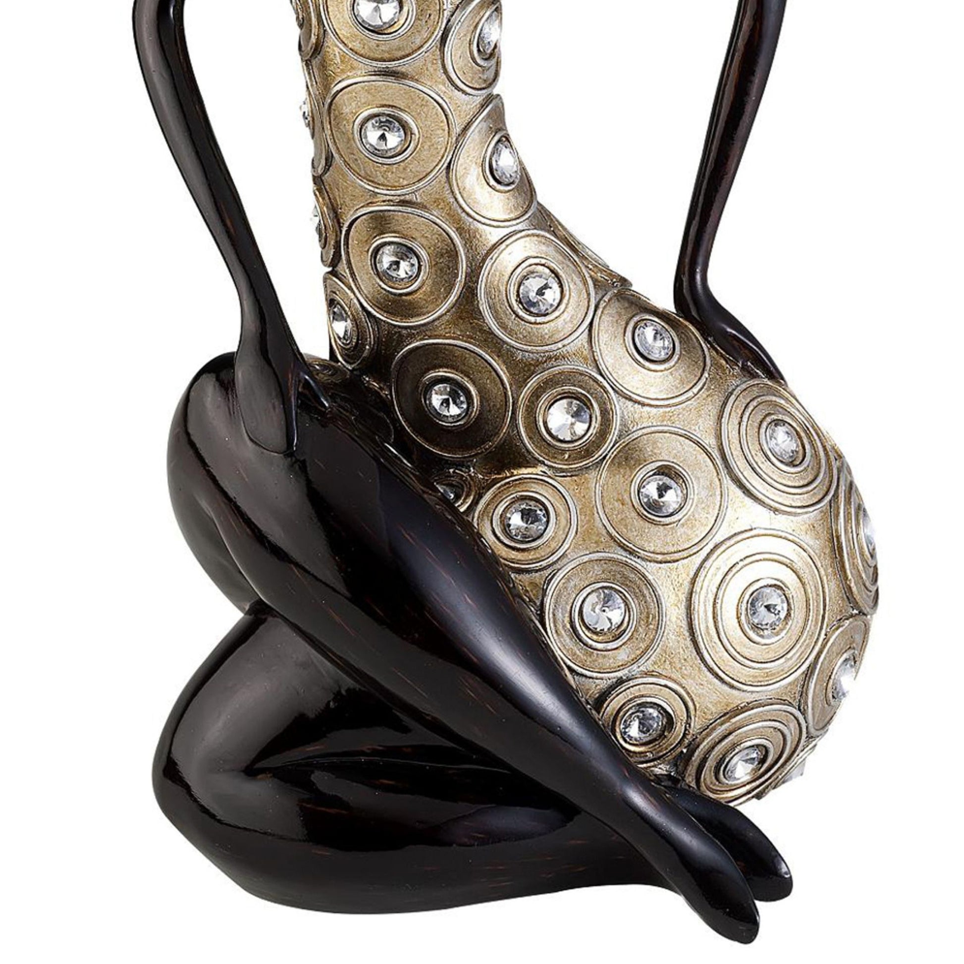 12.25" Tall Polyresin Decorative Sitting Woman Statue" Twilight" Multicolor Polyresin