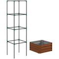 Outsunny Galvanized Raised Garden Bed, 24
