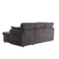 United We Win Furniture, Modular L Shaped Sofa, Modular Long Sofa With Reversible Chaise Lounge, Sofa Bed, Sleeper Sofa, Modular Sofa Combination With Storage Seats. Dark Grey Velvet 4 Seat