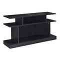 Black 2 Shelf Sofa Table Black Primary Living Space Contemporary Shelves Rectangular Wood