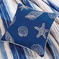 6 Piece Printed Quilt Set With Throw Pillows Blue Full Queen Full Blue Cotton