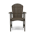 Outdoor Weather Resistant Acacia Wood Adirondack Dining Chairs Set Of 2 , Grey Finish Grey Acacia Wood