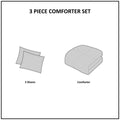 3 Piece Cotton Jacquard Comforter Set Blush Full Queen Queen Blush Cotton