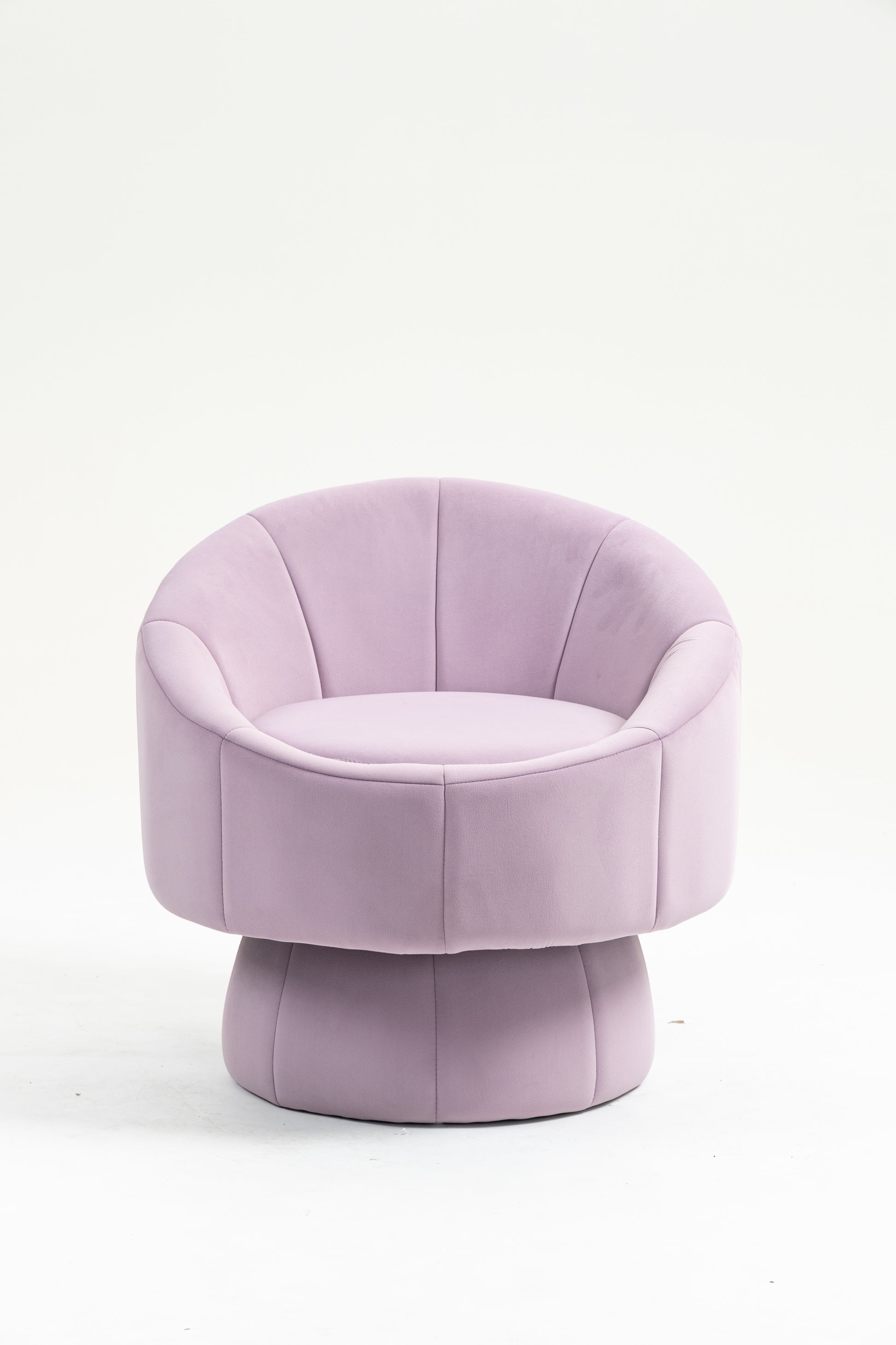 Mid Century Modern Accent Chair With Wood Frame, Upholstered Living Room Chairs With Waist Cushion, Reading Armchair For Bedroom Sunroom Purple Velvet