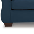 89 Inch Modern Cushioned Sofa, Blue Polyester, Pillow Top Flared Armrests Blue Wood Fabric 3 Seat