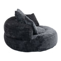 Coolmore Lazy Sofa Durable Comfort Lounger High Back Bean Bag Chair Couch With Three Pillows For Adults And Kids, Indoor & Outdoor, Single Gaming Sofa Chair For Bedroom,Office Black Chenille Black Foam Chenille 1 Seat