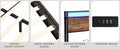 Lift Up Storage Bed Frame, Queen Size Bed Frame With Bookcase Headboard & Led Lights, Wooden Platform Bed Frame With Charging Station, No Spring Box Needed, Rustic Brown Box Spring Not Required Queen Rustic Brown Metal Brown Bedroom Industrial Bed Frame