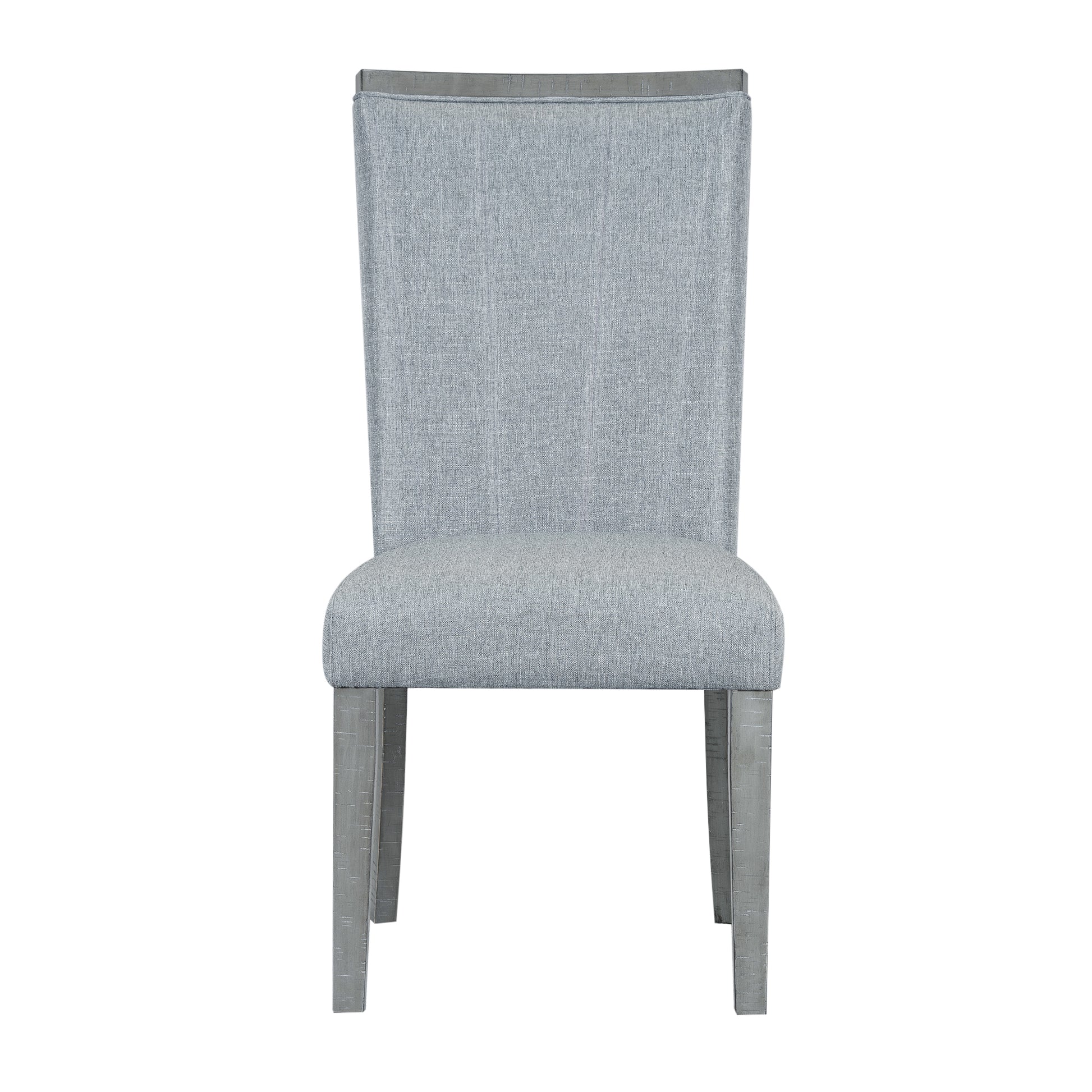 Contemporary 6 Piece 78Inch Extendable Pedestal Dining Table Set With 18Inch Removable Leaf And Dining Bench, 4 Upholstered Dining Chairs, Gray Gray Wood Dining Room Solid Wood Rubberwood Rectangular Dining Table With Chair And Bench Upholstered Chair