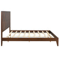 Mid Century Modern Platform Bed Wood Slat Support With No Box Spring Needed,King Walnut Box Spring Not Required King Walnut Wood Bedroom Mid Century Modern Bed Frame Wood