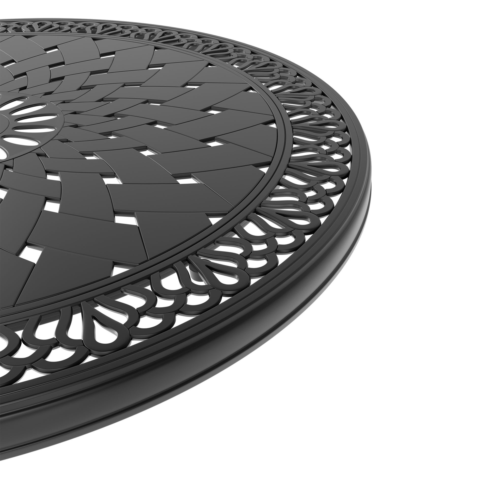 Cushions In Random Colors 3 Piece Set Of Cast Aluminum Patio Furniture With Cushions Yes Dining Set Black Seats 4 Rust Resistant Frame Water Resistant Cushion Garden & Outdoor Complete Patio Sets Aluminium