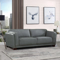 Marshall Leather 2 Seater Sofa Slate Memory Foam Genuine Leather 2 Seat