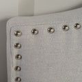 Queen&Full Sized Headboard Queen Light Grey Fabric