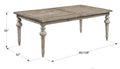 Ludin Taupe Butterfly Leaf Dining Table Taupe Engineered Wood