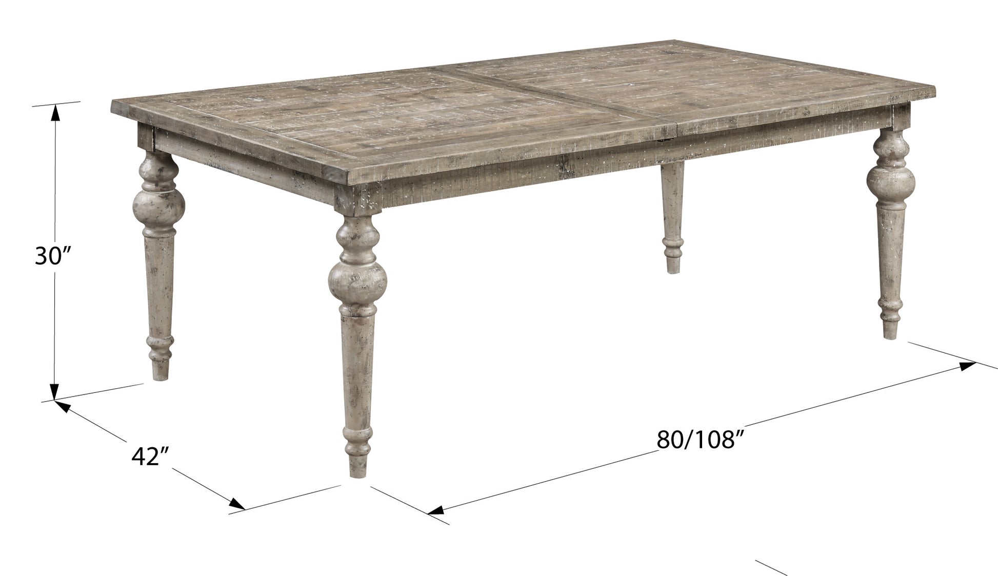 Ludin Taupe Butterfly Leaf Dining Table Taupe Engineered Wood