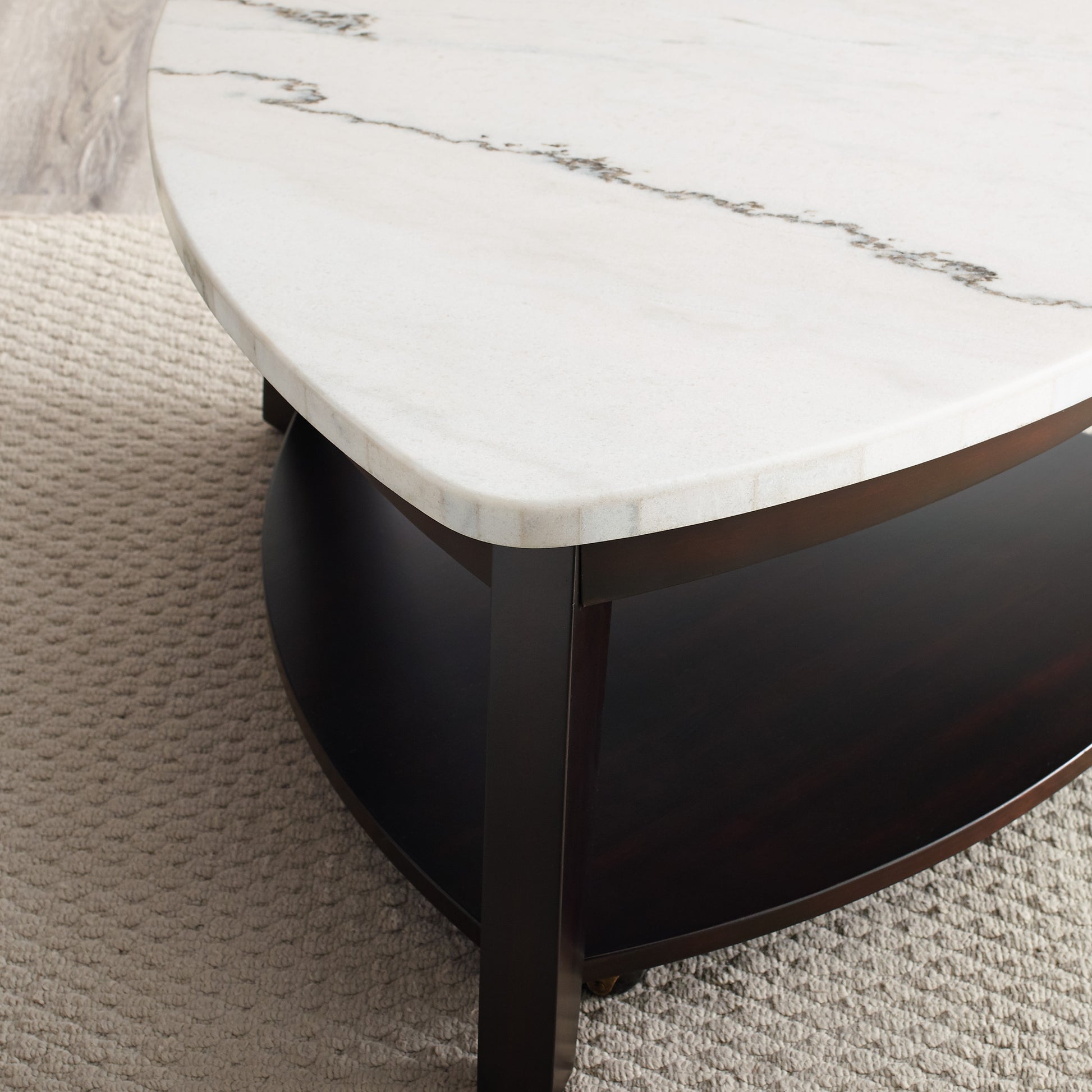 Francis White Marble Top End Table White White Marble