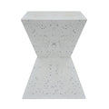 Speckle Symmetric Side Table White Concrete
