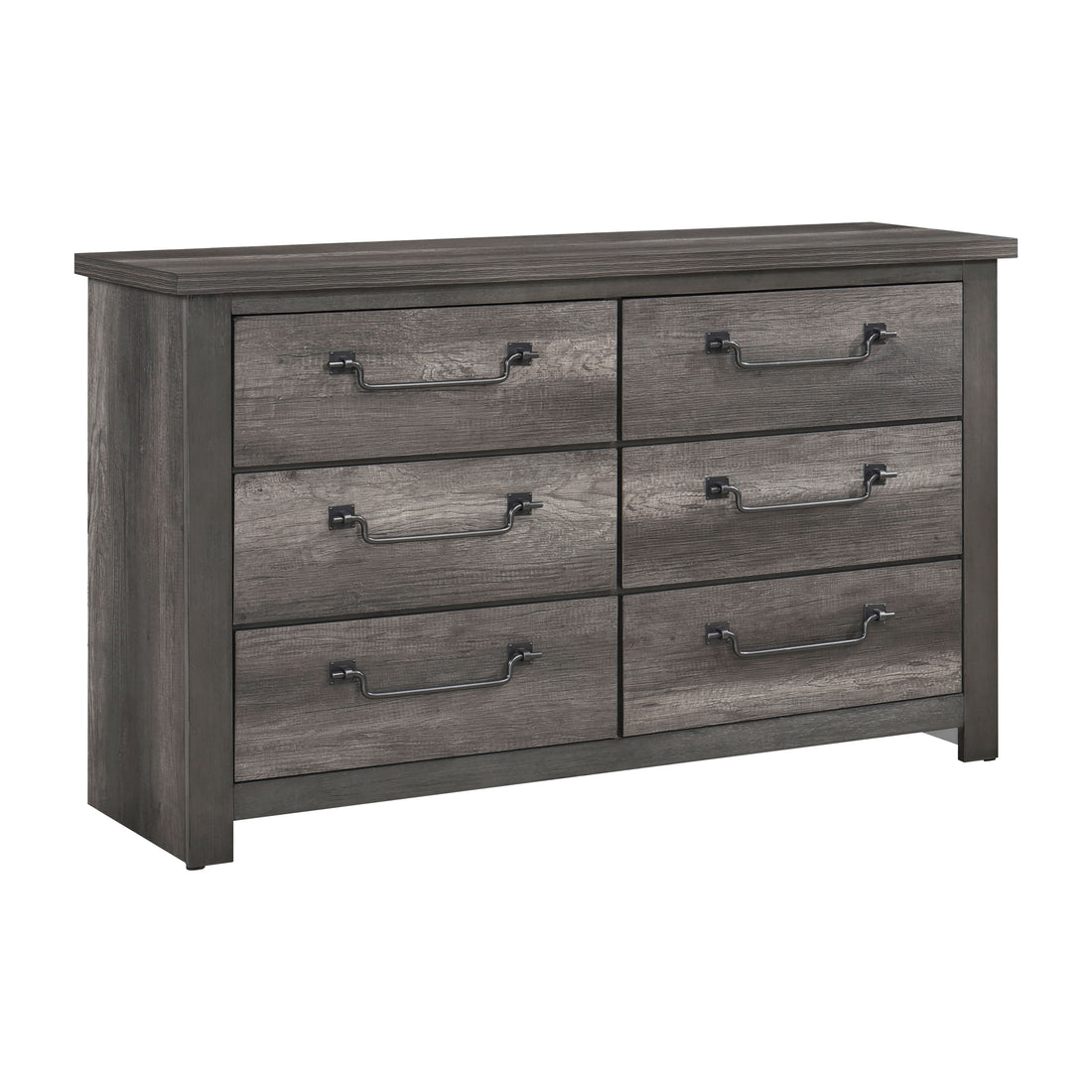 Gray Finish 6 Drawers Storage Dresser 1Pc Wooden Furniture Traditional Design Gray Wood