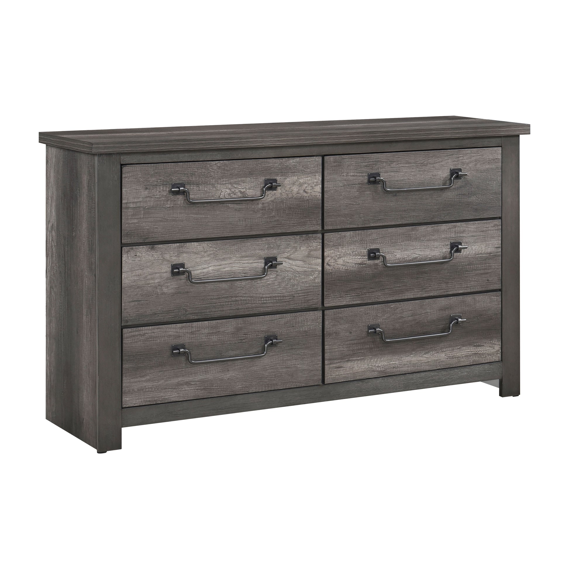 Gray Finish 6 Drawers Storage Dresser 1Pc Wooden Furniture Traditional Design Gray Wood