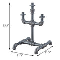 Sandy Grey Candleholder Grey Industrial Metal