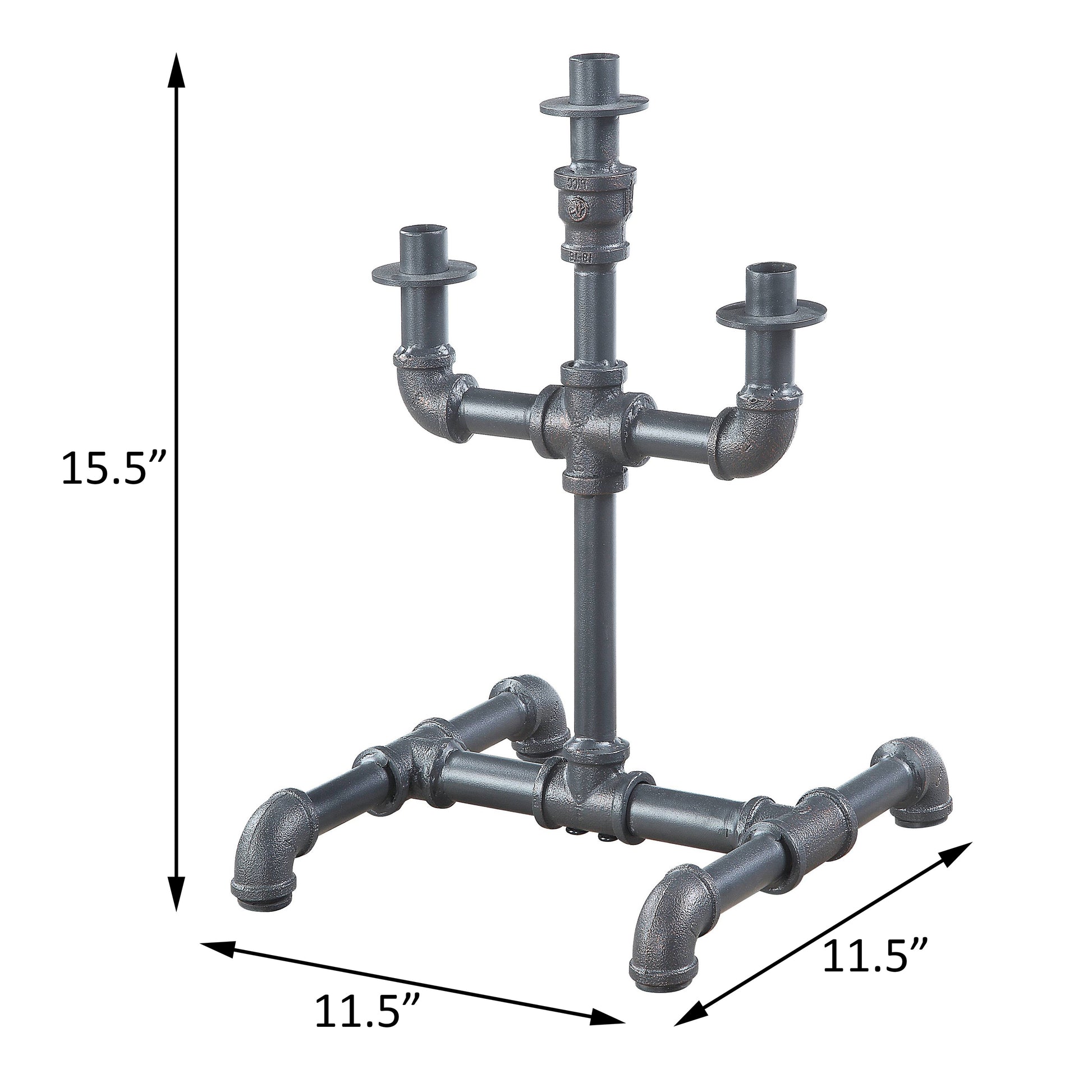Sandy Grey Candleholder Grey Industrial Metal