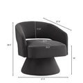 Modern Swivel Barrel Chair, Upholstered Velvet Round Accent Chairs,360 Degree Comfy Swivel Chair With Open Backrest, Single Chair Armchair For Living Room Bedroom, Homerest, Dark Gray Dark Gray Primary Living Space American Design,Contemporary,Luxury,Mid