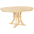 5 Piece Rustic Round Pedestal Extendable Dining Table Set With 15.7
