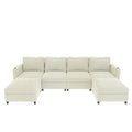 Modern Large Sectional Sofa, U Shape Modular Sectional Couch With Storage Function,123