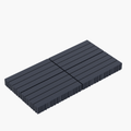 2Ft Patio Deck Tiles, Diy Module Interlocking Decking Tiles Floor Tile,Easy And Quick Installation Court Tiles For Porch Poolside Balcony Backyard 24Pcs Dark Gray Grey Polypropylene