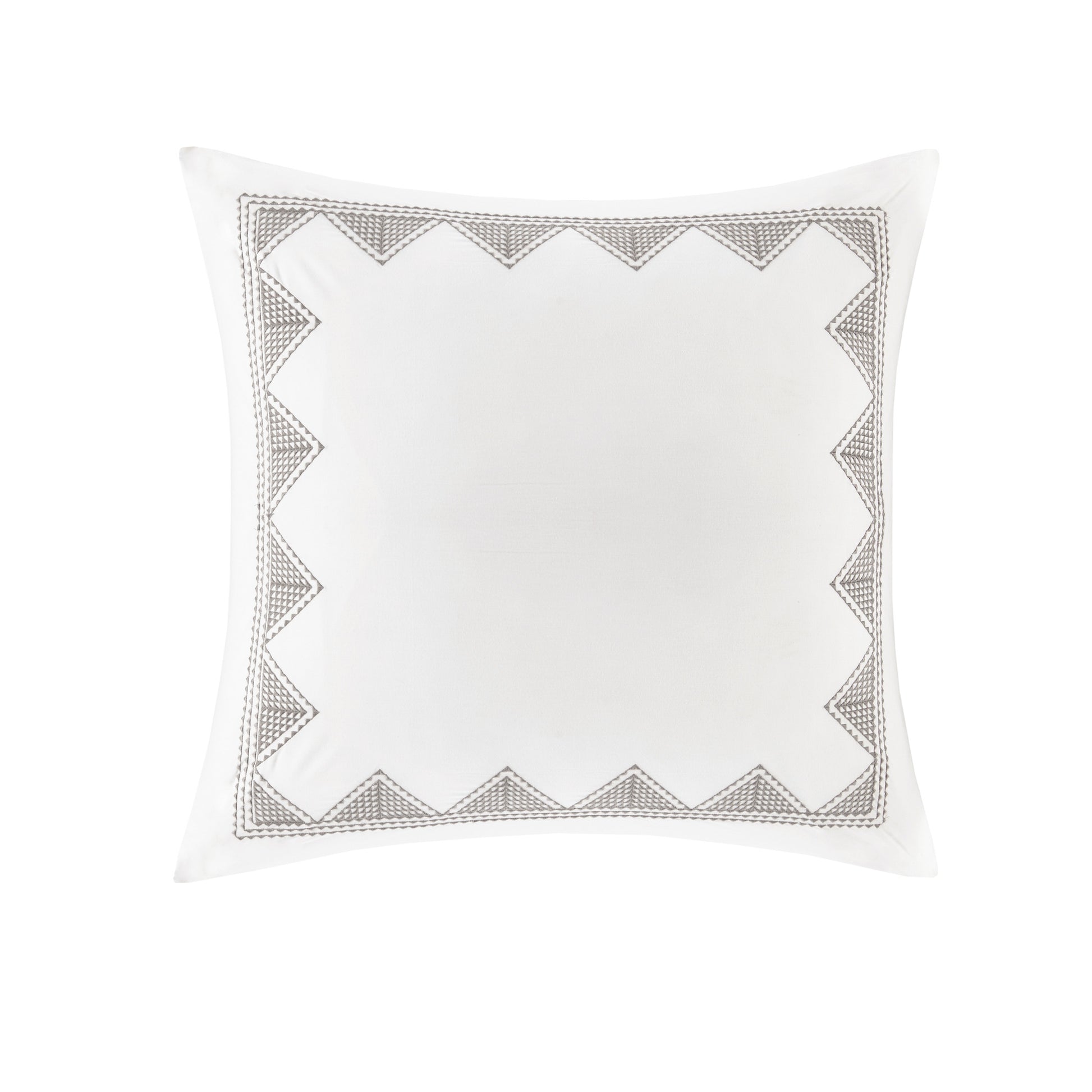 Cotton Embroidered Euro Sham White Euro Sham White Cotton
