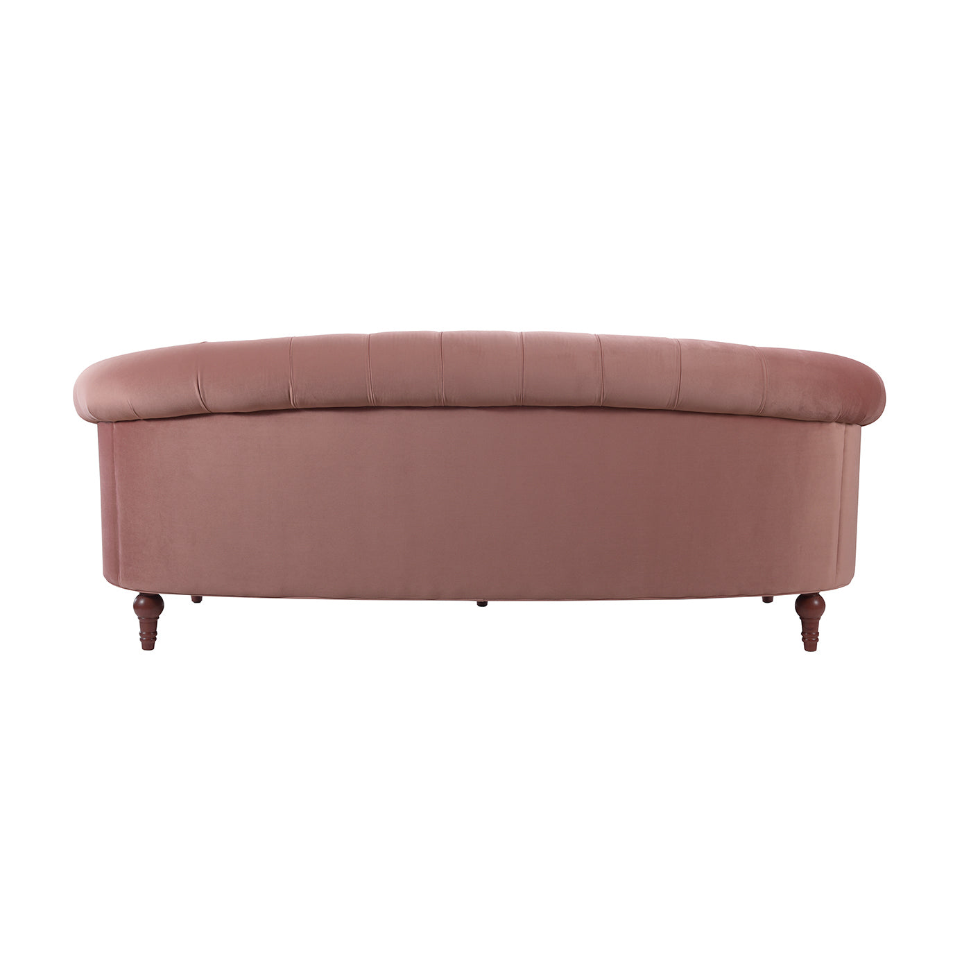 La Rosa Victorian Chesterfield Tufted Sofa, Ash Rose Pink Velvet Pink Foam Velvet 3 Seat