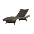 Salem Pe Wicker Chaise Lounge Brown Pe Rattan Iron