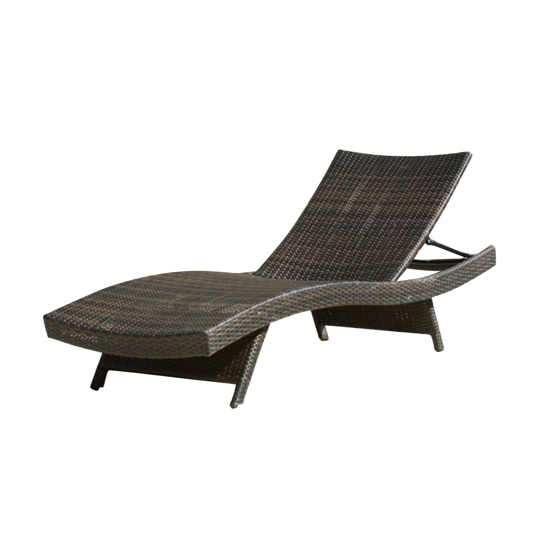 Salem Pe Wicker Chaise Lounge Brown Pe Rattan Iron