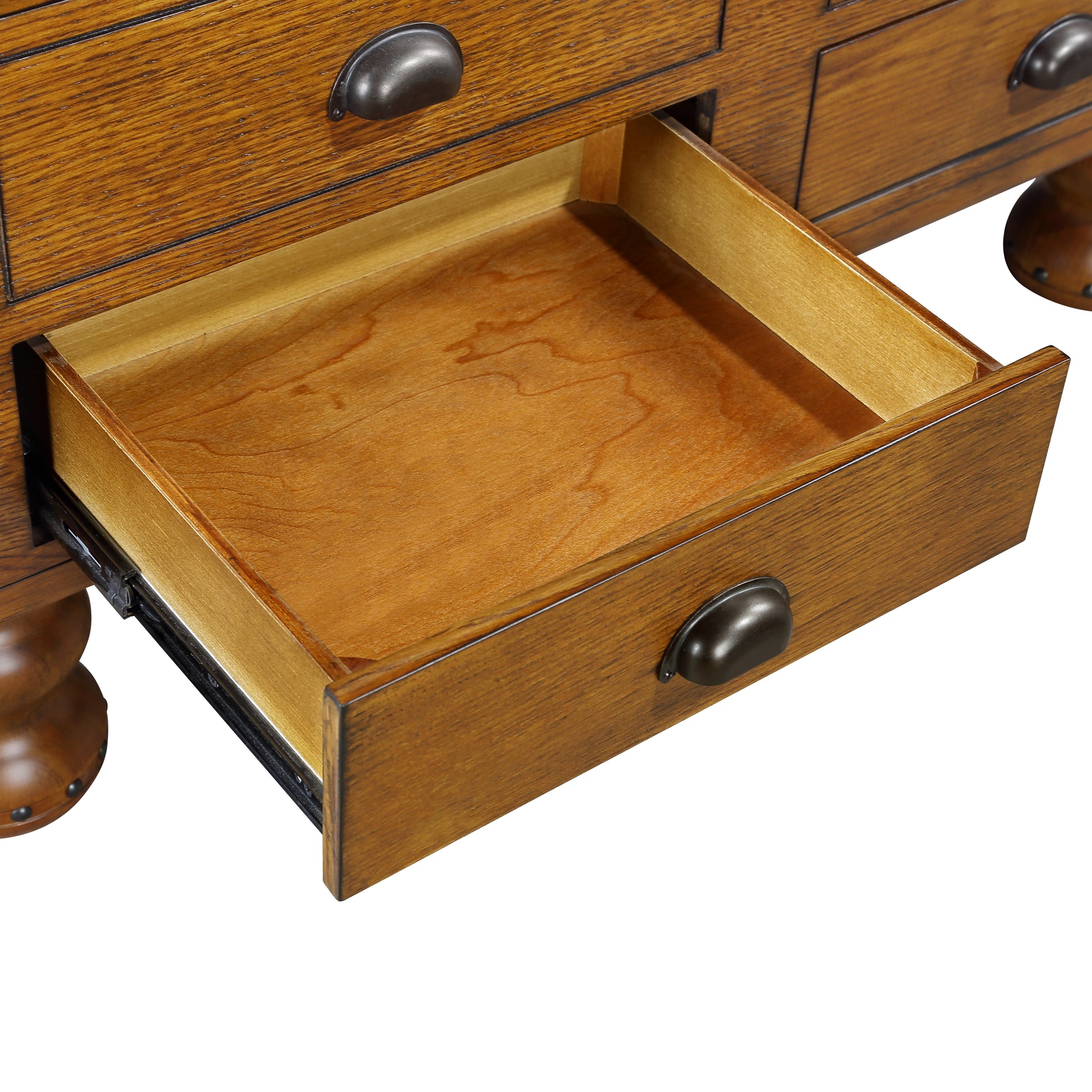 Rectangle Living Room Coffee Table Set, 3 Piece Solid Wood Living Room Table Set, 1 Coffee Table And 2 End Table, Wood Center Table Tea Table Set With Rivet Decoration Legs.Antique Brown Antique Brown Pine