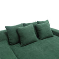 Coolmore Chenille 2 Seater Lazy Sofa With 5 Back Pillows,Comfy Sofa Deep Seat Couch For Living Room,Club Emerald Emerald Chenille 2 Seat