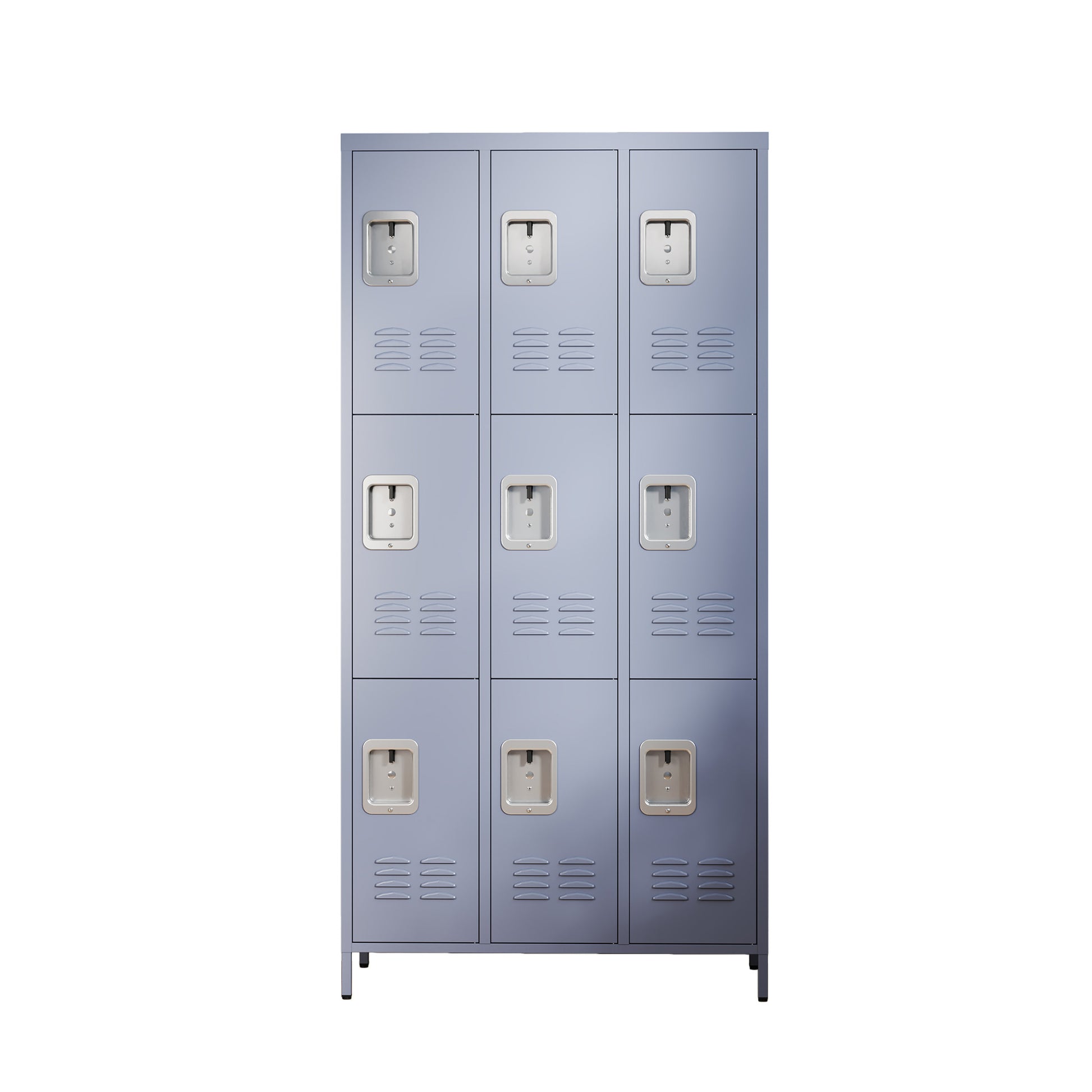 9 Door 72"H Metal Lockers With Lock For Employees,School,Office,Gym,Bedroom,Storage Locker Cabinet,Gray,Assembly Required Gray Gym Modern Metal Metal