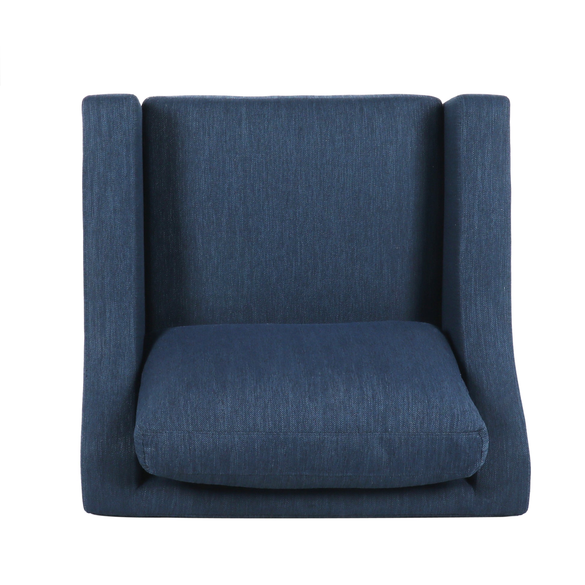 Club Chair Navy Blue Fabric 1 Seat