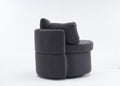 029 Teddy Fabric Swivel And Storage Chair With Back Cushion For Living Room,Dark Gray Dark Gray Primary Living Space Modern Foam Teddy