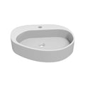 Fs154A 580 Solid Surface Basin With Chrome Drain White Modern Solid Surface Solid Surface